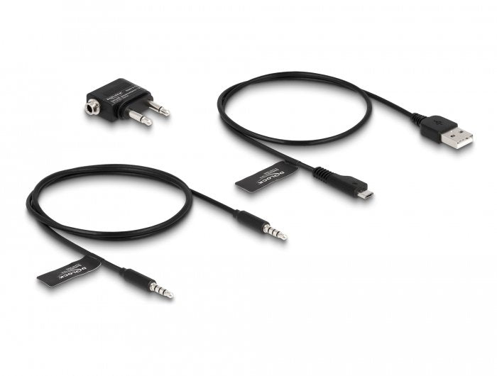 EAN 4043619271818 - DeLOCK 27181 auricular y casco Inalámbrico y alámbrico Diadema Llamadas/Música MicroUSB Negro imagen 4