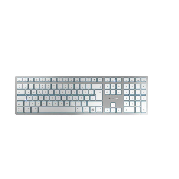 EAN 4025112099656 - CHERRY KW 9100 SLIM FOR MAC teclado Universal USB + Bluetooth QWERTZ Alemán Plata imagen 1