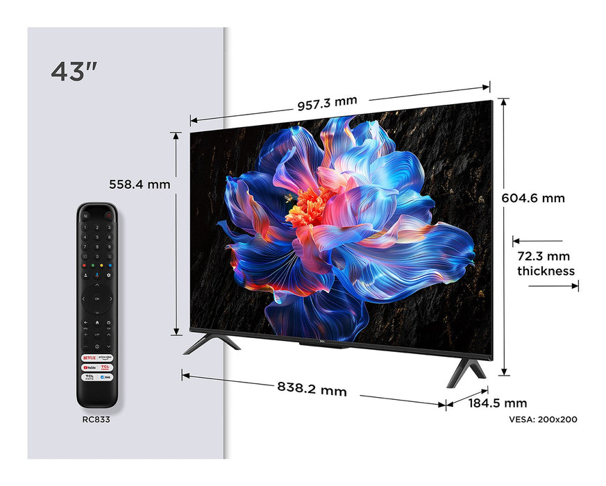 EAN 5901292528928 - TCL P6K 43P6K Televisor 109,2 cm (43") 4K Ultra HD Smart TV Wifi Metálico imagen 2