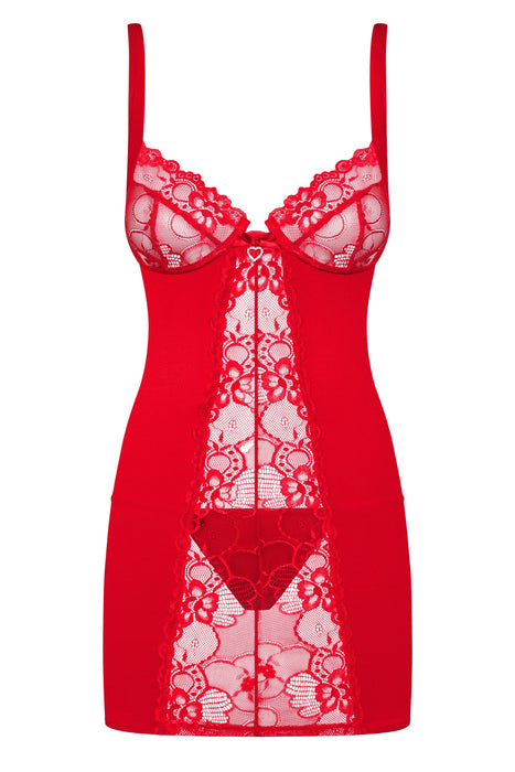 EAN 5901688212431 - Obsessive Heartina S/M Camisola Rojo Elastano, Poliamida imagen 1
