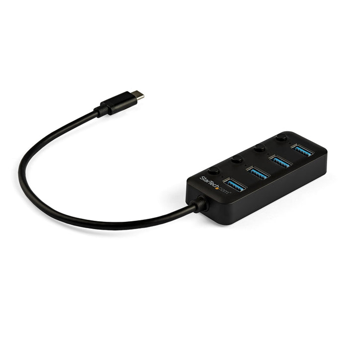 EAN 0065030874335 - StarTech.com HB30C4AIB hub de interfaz USB 3.2 Gen 1 (3.1 Gen 1) Type-C 5000 Mbit/s Negro imagen 1