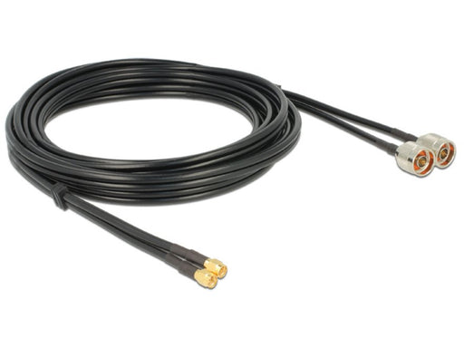 EAN 4043619894673 - DeLOCK 89467 cable coaxial RG-58 5 m 2 x N plug 2 x SMA plug Negro imagen 2