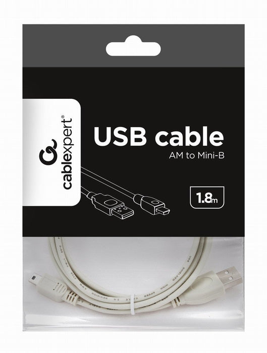 EAN 8716309025850 - Gembird CC-USB2-AM5P-6 cable USB USB 2.0 1,8 m USB A Mini-USB B Blanco imagen 3