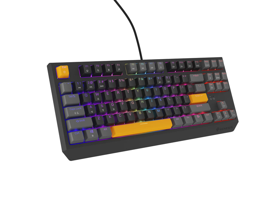 EAN 5901969443318 - GENESIS Thor 230 TKL teclado Juego USB + RF Wireless + Bluetooth QWERTY Negro, Gris, Naranja imagen 16