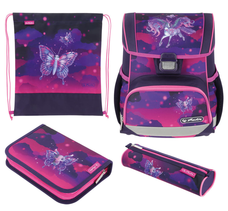 EAN 4008110370880 - Herlitz Loop Plus Magic Unicorn juego de mochila escolar Chica Poliéster Púrpura, Violeta imagen 1