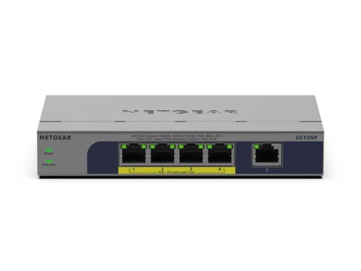 EAN 0606449174694 - NETGEAR GS105P No administrado Gigabit Ethernet (10/100/1000) Energía sobre Ethernet (PoE) Montaje en par imagen 2