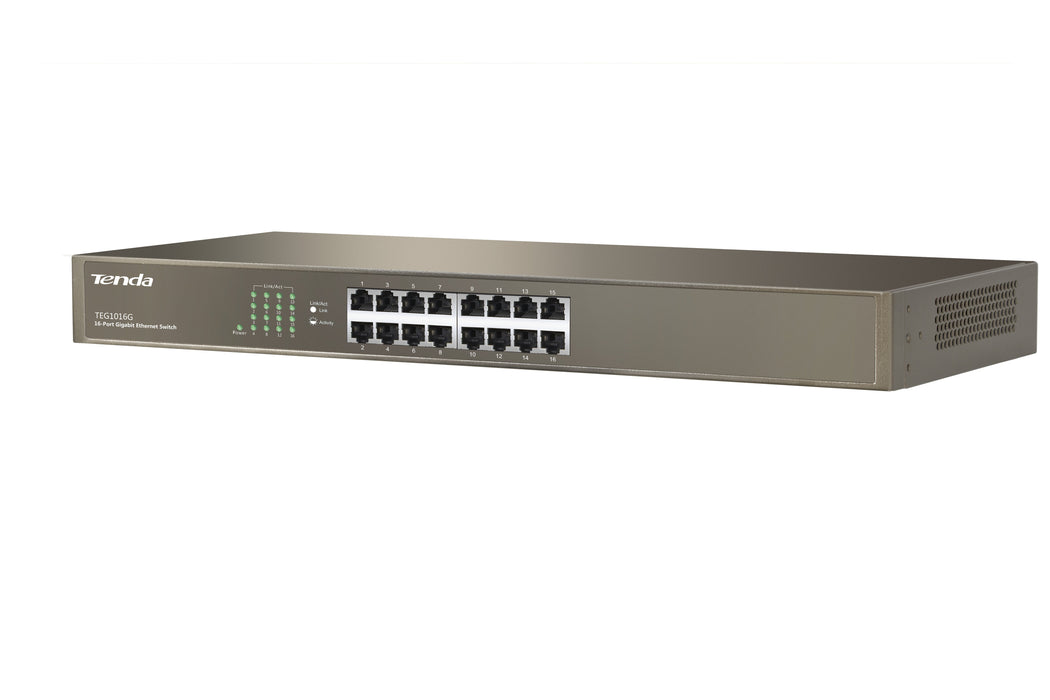 EAN 6932849403442 - Tenda TEG1016G switch No administrado Gigabit Ethernet (10/100/1000) 1U Azul imagen 3
