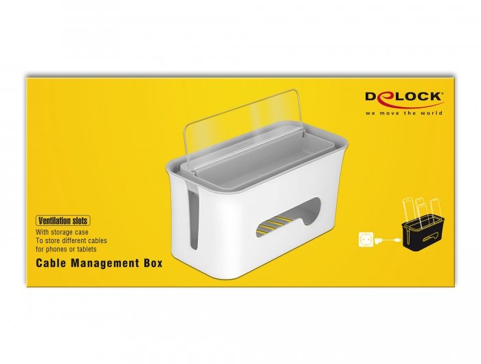 EAN 4043619182909 - DeLOCK 18290 organizador de cables Piso Caja de cables Gris, Blanco 1 pieza(s) imagen 5