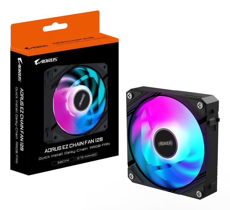 EAN 4719331555184 - GIGABYTE AORUS EZ CHAIN FAN 120 Placa base Ventilador 12 cm Negro 1 pieza(s) imagen 7