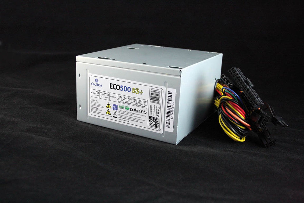 EAN 8437013799713 - CoolBox ECO500 85+ unidad de fuente de alimentación 300 W 20+4 pin ATX ATX Gris imagen 3