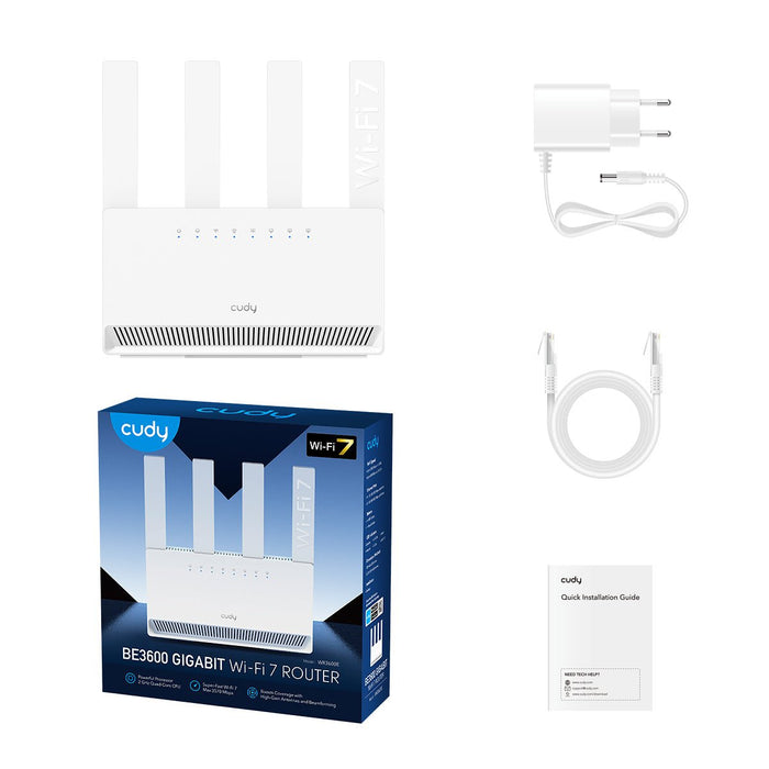 EAN 6971690793739 - Cudy WR3600E router inalámbrico Gigabit Ethernet Doble banda (2,4 GHz / 5 GHz) Blanco imagen 3