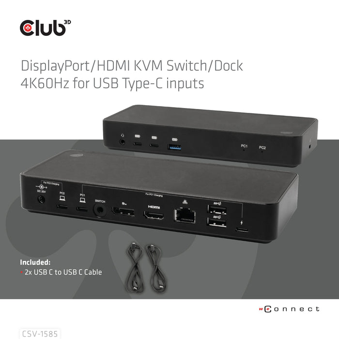 EAN 8719214472870 - CLUB3D CSV-1585 interruptor KVM Negro imagen 4