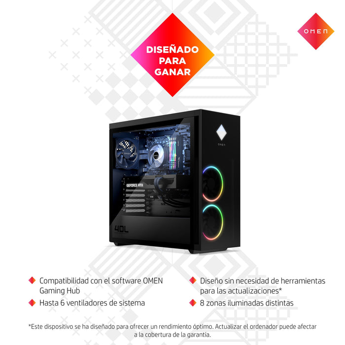 EAN 196188868843 - HP OMEN 40L GT21-0030ns AMD Ryzen™ 7 5800X 16 GB DDR4-SDRAM 1 TB SSD NVIDIA GeForce RTX 3060 Ti FreeDOS To imagen 9