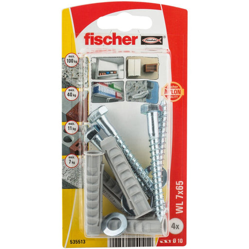 EAN 4048962240412 - Fischer 535513 tornillo de anclaje y taco 4 pieza(s) Juego de enchufes de pared y tornillos imagen 1