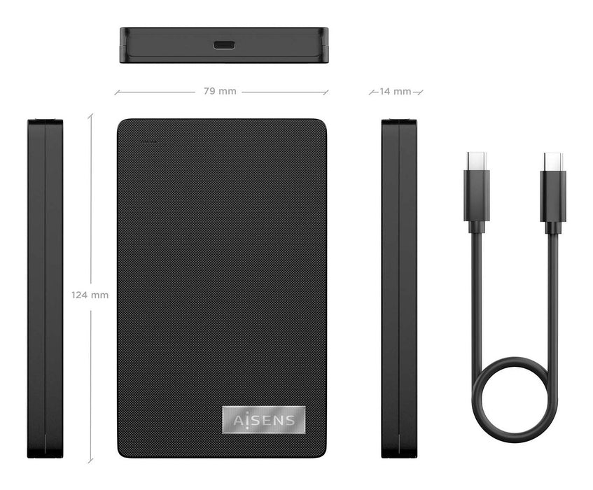 EAN 8435739901182 - AISENS ASE-2541B caja para disco duro externo Caja de disco duro (HDD) Negro 2.5" imagen 8