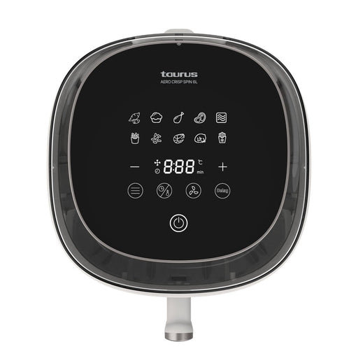 EAN 8414234739902 - Taurus Aero Crisp Spin Sencillo 6 L Independiente 1550 W Freidora de aire caliente Blanco imagen 2