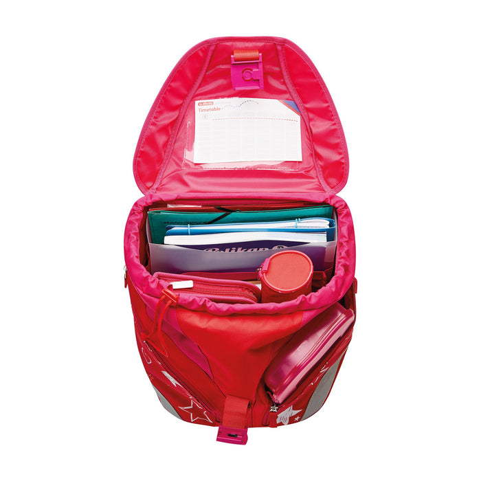 EAN 4008110283920 - Herlitz SoftLight Plus Stars&Strips juego de mochila escolar Chica Poliéster Rosa, Rojo imagen 11