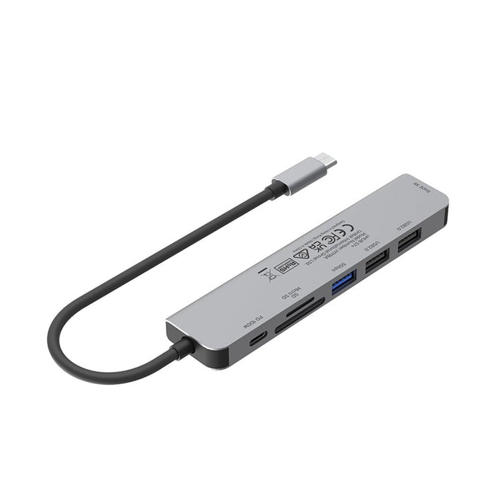 EAN 4894160049117 - UNITEK uHUB S7+ Alámbrico USB 3.2 Gen 1 (3.1 Gen 1) Type-C Gris imagen 2