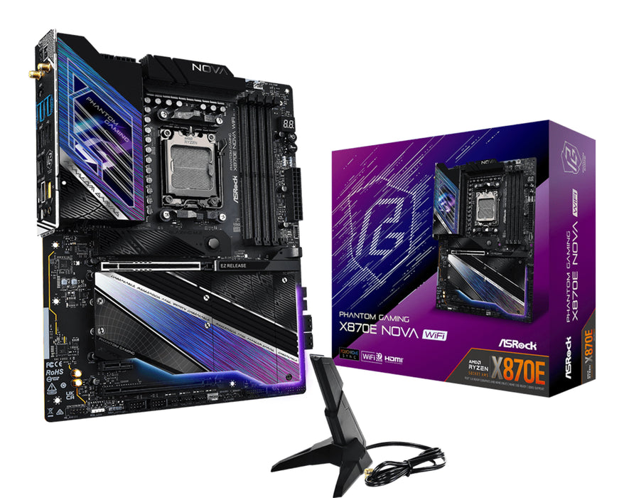 EAN 4710483949654 - Asrock MK X870E NOVA WIFI AMD X870E Zócalo AM5 ATX imagen 1