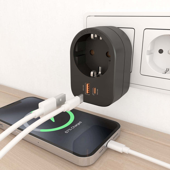 EAN 8435739901717 - AISENS ASPS-1A1C07-BK cargador de dispositivo móvil Universal Corriente alterna Carga rápida Interior imagen 6