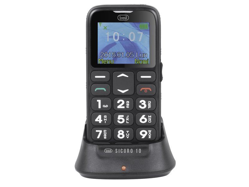 EAN 8011000017488 - Trevi Sicuro 10 4,5 cm (1.77") Negro Teléfono para personas mayores imagen 4