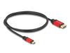 EAN 4043619800926 - DeLOCK 80092 adaptador de cable de vídeo USB Tipo C Negro, Rojo imagen 2