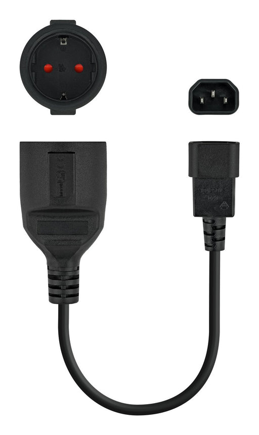 EAN 8433281014589 - Nanocable 10.22.0902 cable de transmisión Negro 0,5 m C14 acoplador CEE7/4 imagen 2