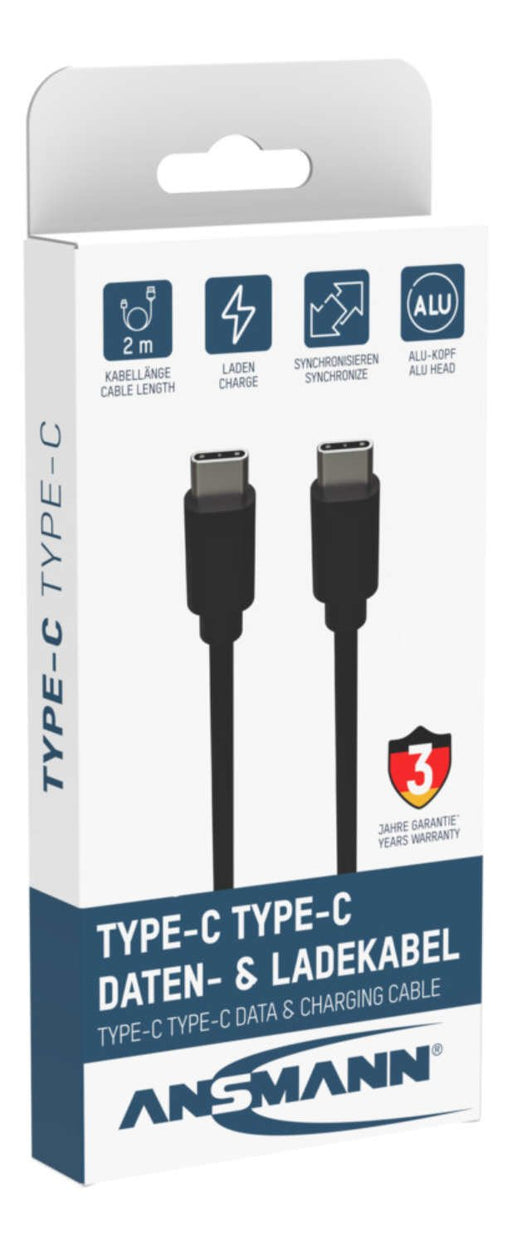 EAN 4013674168460 - Ansmann 1700-0122 cable USB 2 m USB C Negro imagen 2