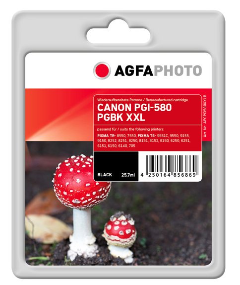 EAN 4250164856869 - AgfaPhoto APCPGI580XXLB cartucho de tinta 1 pieza(s) Compatible Negro imagen 1