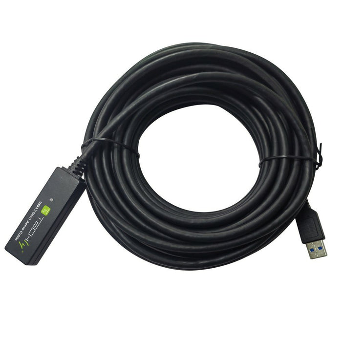 EAN 8059018368000 - Techly ICUR30100G cable USB USB 3.2 Gen 1 (3.1 Gen 1) 10 m USB A Negro imagen 3