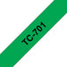 EAN 4977766050623 - Brother TC-701 cinta para impresora de etiquetas Negro sobre verde imagen 1