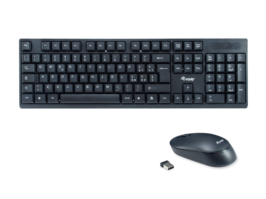 EAN 4015867231005 - Equip 245223 teclado Ratón incluido Oficina RF inalámbrico QWERTY Italiano Negro imagen 1