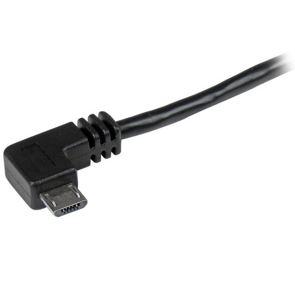 EAN 0065030862424 - StarTech.com USB2AUB2RA2M cable USB USB 2.0 USB A Micro-USB B Negro imagen 2