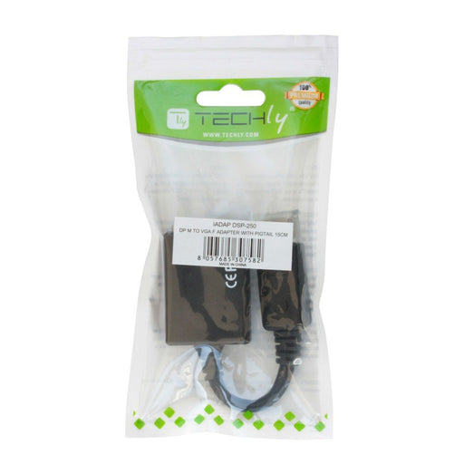 EAN 8057685307582 - Techly DP - VGA M/F 0,07 m DisplayPort 2 x VGA (D-Sub) Negro imagen 2