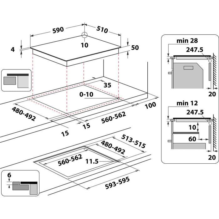 EAN 8003437238123 - Whirlpool WLB6860NE/S Plata Integrado Con placa de inducción 4 zona(s) imagen 2