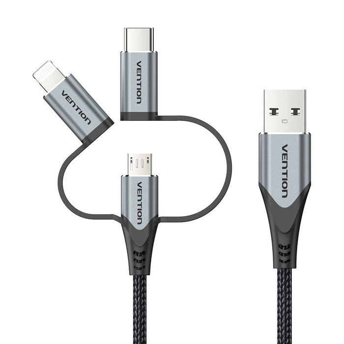 EAN 6922794752856 - Vention CQJHF cable de teléfono móvil USB A Lightning + micro-USB B + USB C imagen 6