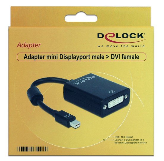 EAN 4043619650989 - DeLOCK Adapter mini Displayport 0,18 m DVI-I Negro imagen 2