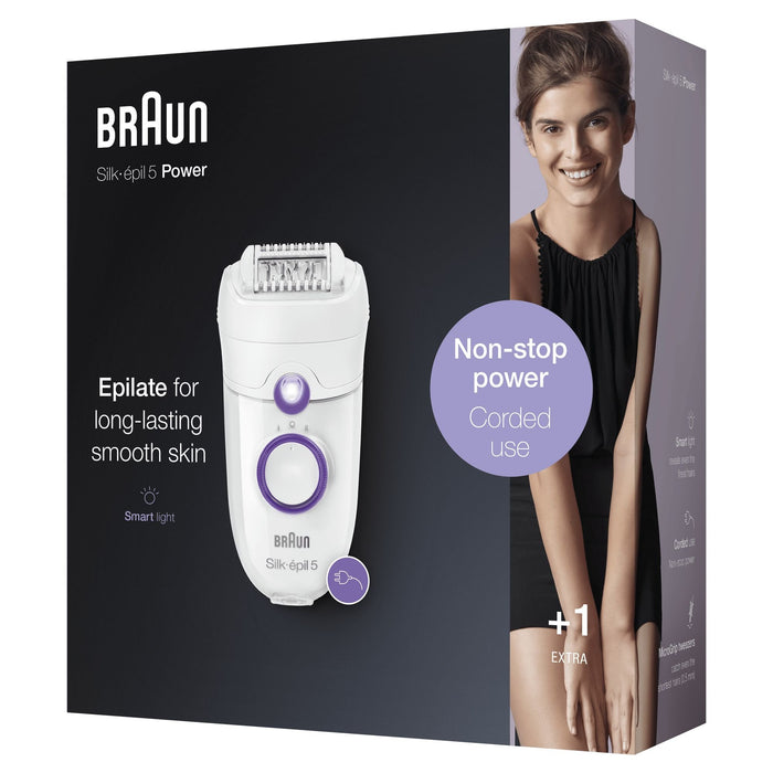 EAN 4210201388661 - Braun Silk-épil 5 505 Power 28 pinzas Púrpura, Blanco imagen 6