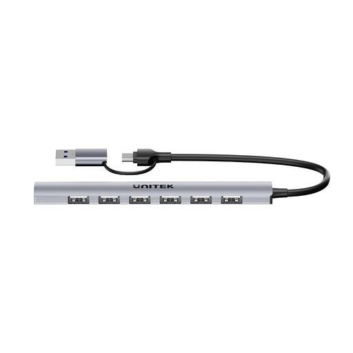 EAN 4894160057525 - UNITEK H1209AGY01 hub de interfaz USB Tipo C 5000 Mbit/s Gris imagen 2