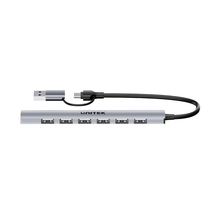 EAN 4894160057525 - UNITEK H1209AGY01 hub de interfaz USB Tipo C 5000 Mbit/s Gris imagen 2