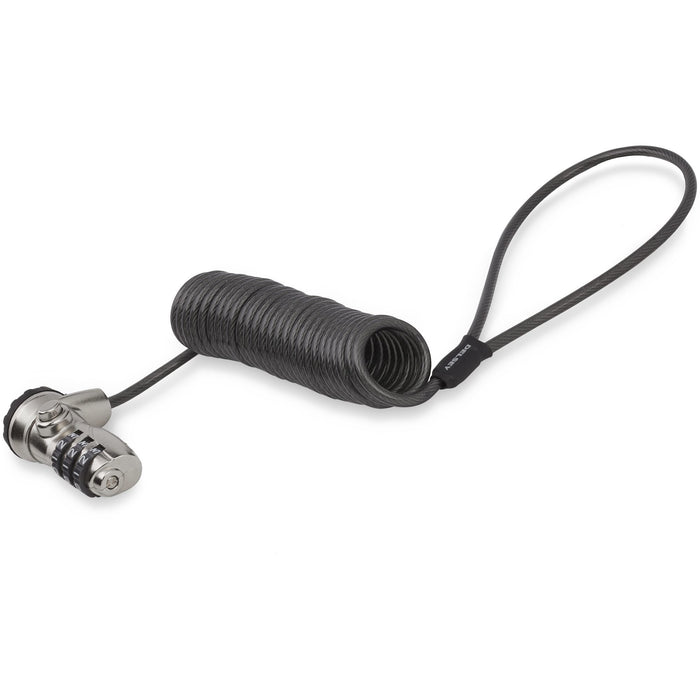 EAN 0065030880855 - StarTech.com LTLOCK3DCOIL cable antirrobo Negro, Acero inoxidable 1,8 m imagen 3