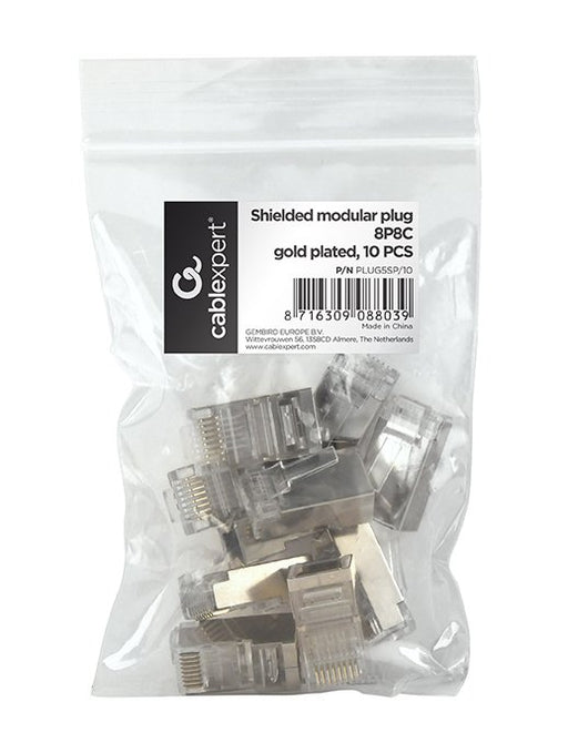 EAN 8716309088039 - Gembird PLUG5SP/10 conector RJ-45 Transparente imagen 1