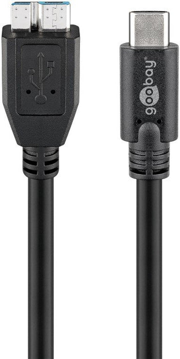 EAN 4040849679964 - Goobay 67996 cable USB USB 3.2 Gen 1 (3.1 Gen 1) 1 m Micro-USB B USB C Negro imagen 3