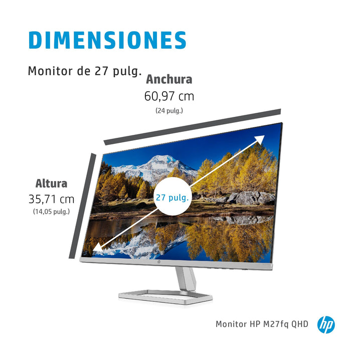 EAN 0196188174517 - HP M27fq QHD Monitor pantalla para PC 68,6 cm (27") 2560 x 1440 Pixeles Quad HD LCD Plata imagen 7