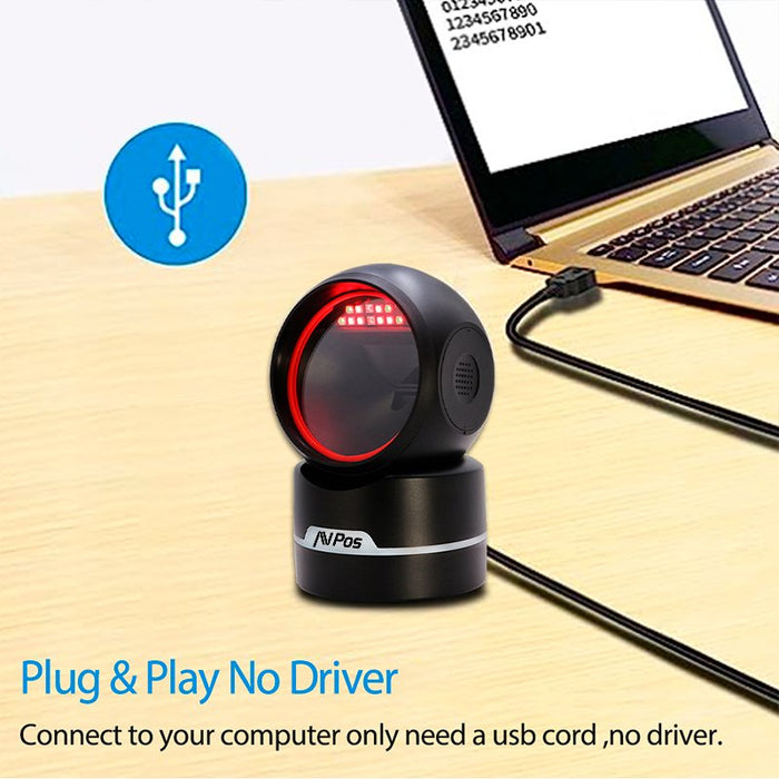 EAN 0646680753210 - AVPos AVP-M680-2D lector de código de barras Lector de códigos de barras fijo 1D/2D CMOS Negro imagen 9