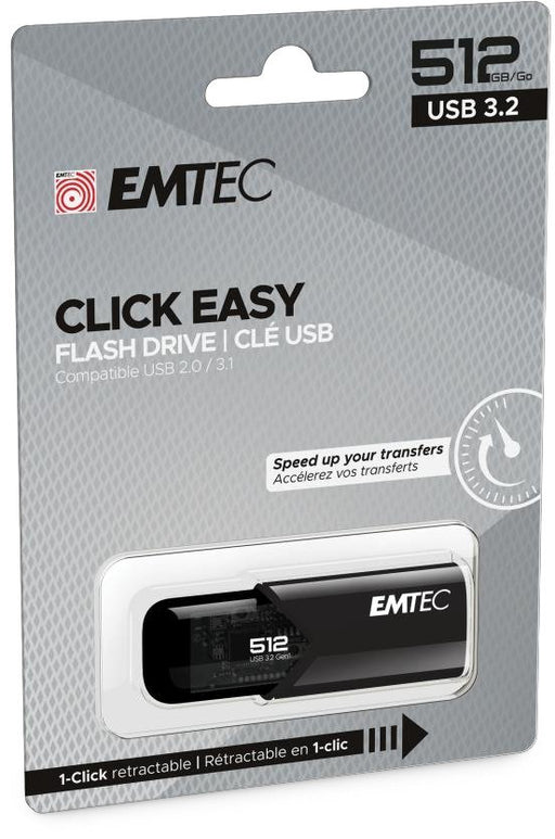 EAN 3126170173249 - Emtec B110 Click Easy 3.2 unidad flash USB 512 GB USB tipo A 3.2 Gen 2 (3.1 Gen 2) Negro imagen 1