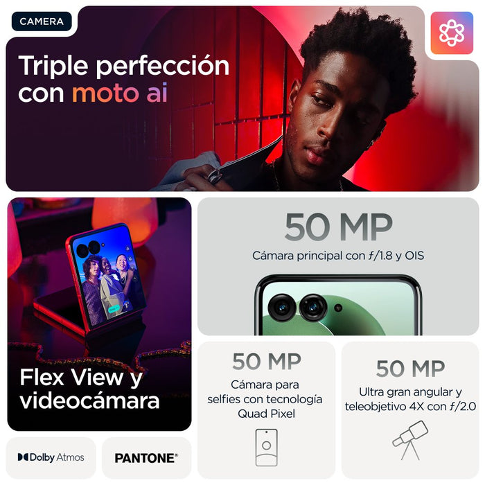 EAN 0840023293191 - Motorola razr 60 ultra 17,7 cm (6.96") SIM doble Android 15 5G USB Tipo C 16 GB 512 GB 4700 mAh Verde imagen 31