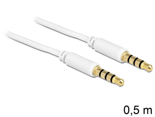 EAN 4043619834396 - DeLOCK 3.5mm - 3.5mm, 0.5m cable de audio 0,5 m 3,5mm Blanco imagen 1