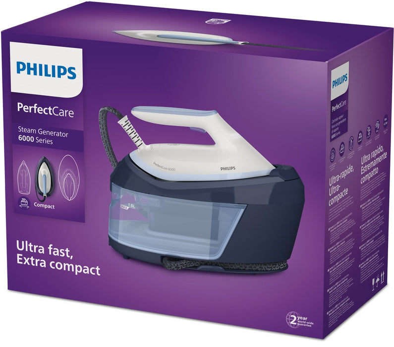 EAN 8720389015311 - Philips 6000 series PSG6026/20 estación plancha al vapor 2400 W 1,8 L Suela SteamGlide Plus Azul, Blanco imagen 5