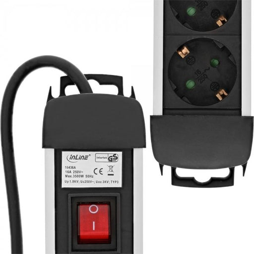 EAN 4043718188307 - InLine 4043718188307 base múltiple 1,5 m 6 salidas AC Interior Negro imagen 2